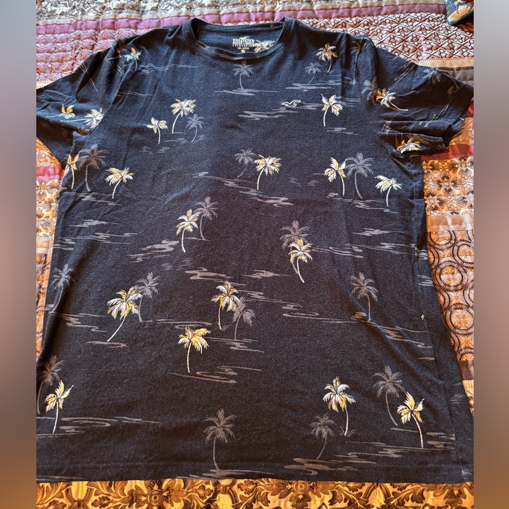 Holister black palm tree t shirt